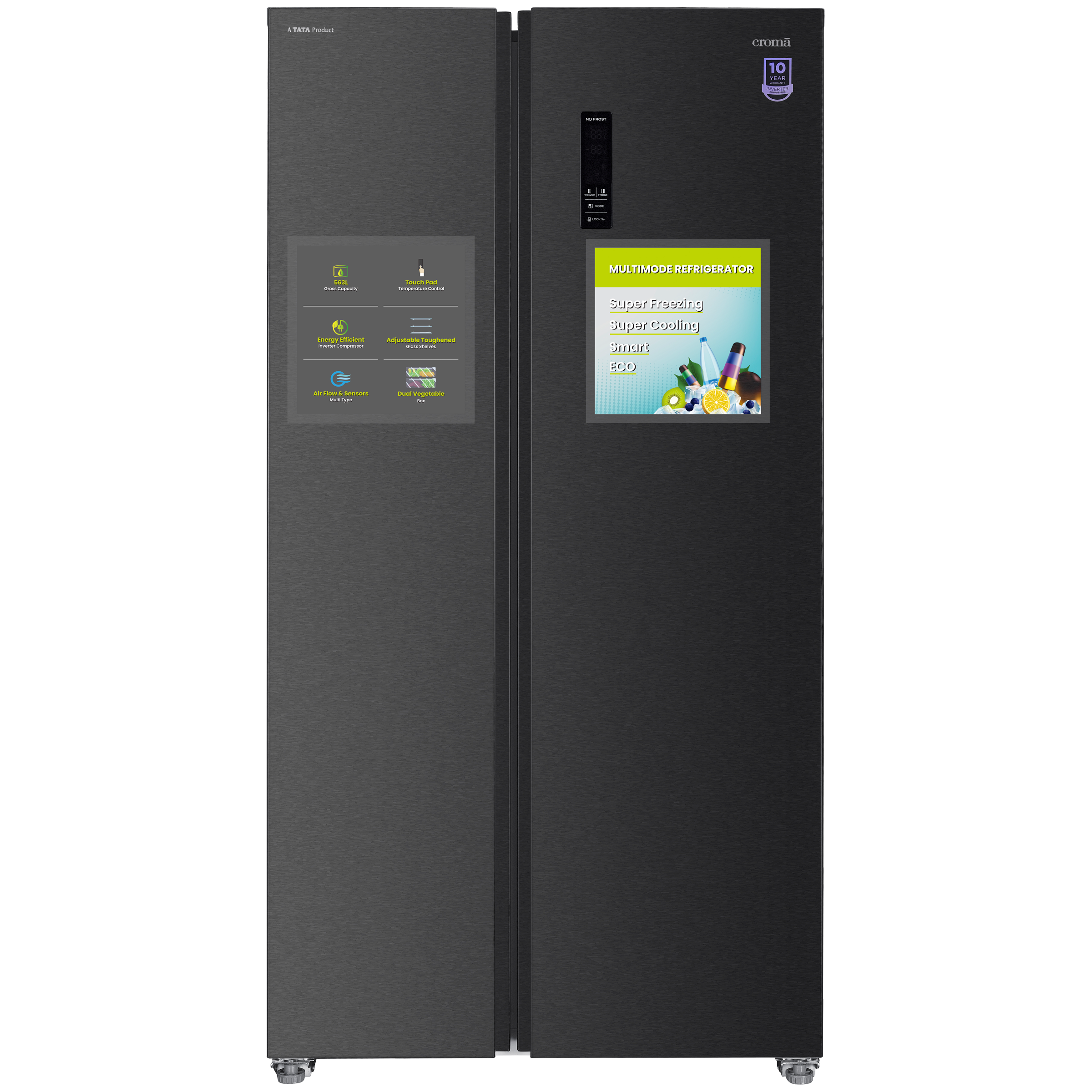 Buy Croma 563 Litres Frost Free Side by Side Refrigerator with